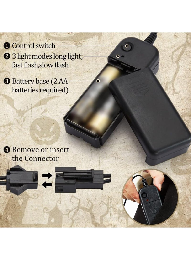 SYOSI Party LED Masks, Superhero Light Up Mask, LED Lighted Face Transforming Mask, Mask Neon Horror Fun Costume Child Adult Fancy Dress for Carnivals and Cosplay Costume Parties - Image 4