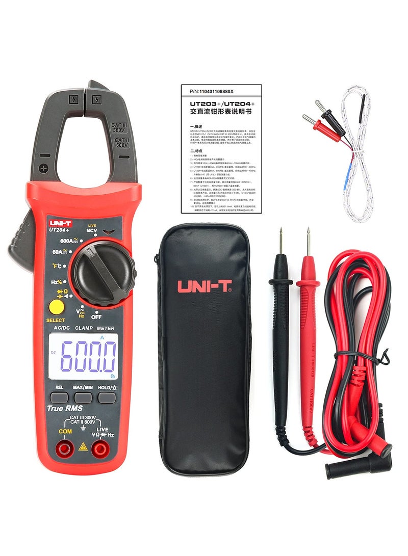 UNI-T UT204+ 600A True RMS Digital Clamp Meter - Image 2