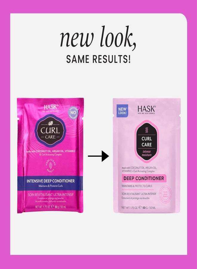 HASK علاجات بلسم عميق HASK CURL CARE للشعر المجعد - تركيبة نباتية، خالية من القسوة، آمنة للألوان، خالية من الغلوتين، خالية من الكبريتات، خالية من البارابين - عبوة من 6 - Image 2