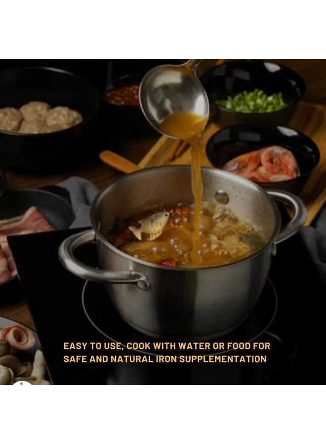 سمكة الحديد لنقص الحديد، 2 عبوات أدوات طهي آمنة من Ironfish لتقليل مخاطر نقص الحديد - Image 3