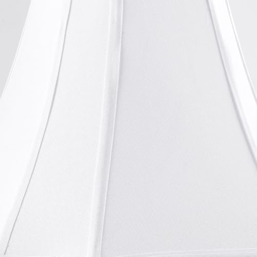 PIKOPIKO Pure White Linen Square Cut Corner Bell Lamp Shade Set of 2 Medium Lampshade 625625Top1313Bottom11HightSpider Rustic Lamp Shade for Table Floor Lamp Lampshade Replacement - Image 3