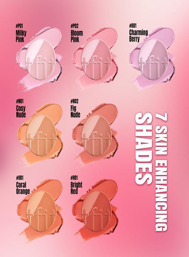 TFIT Fluffy Velvet Cushion Blush for Korean Dewy Glow | Buildable, Blendable Cream Texture | Mini Blush for Cheeks | Tar Pigment Free (B01 Charming Berry, 0.1 Oz | 4g) - Image 4