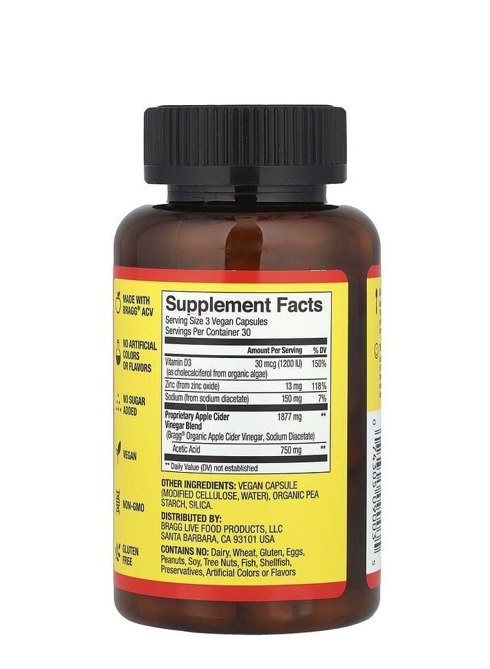 Bragg Apple Cider Vinegar 90 Capsules - Image 2