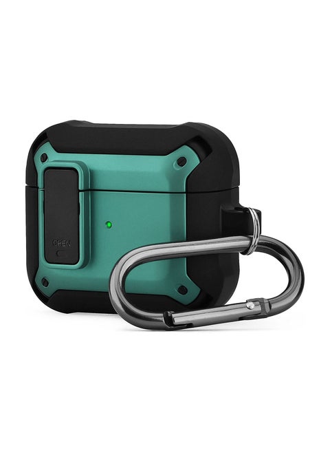 Lock Design Airpdods 3 case,RGBWIND Air Pod 3rd (2021) Cover with Keychain,Hard Protective Skin for Airpod 3 Charging Case,LED Visible