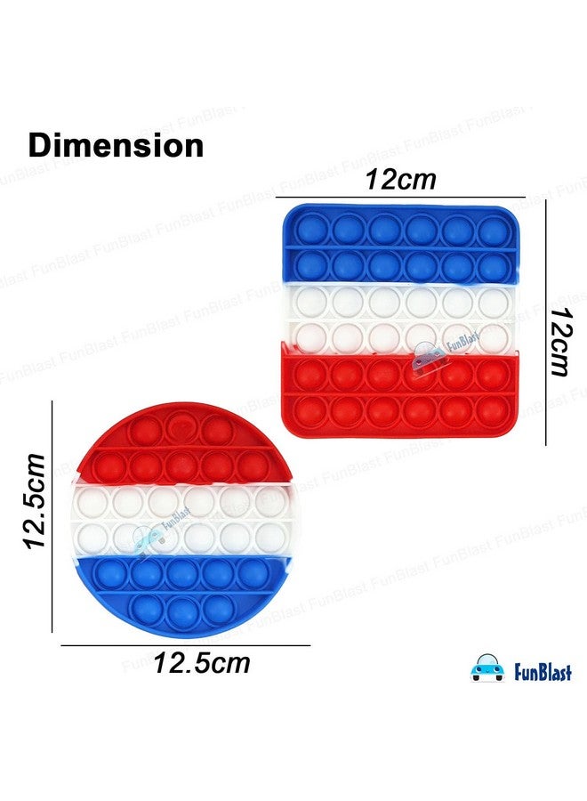 FunBlast Pop It - Popit Game, Poppet for Kids, Pop It Toy, Pop It Toys for Kids, Pop It Fidget Toy, Pop It Big, Square & Round Pop it Fidget Toy,Stress Relief Toys (Pack of 2 Pcs) - Image 3