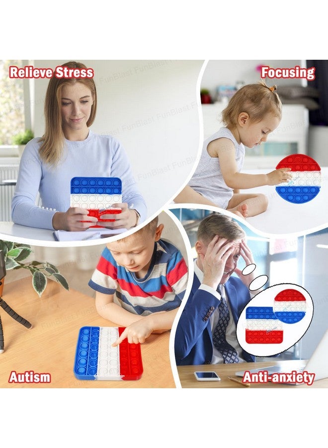 FunBlast Pop It - Popit Game, Poppet for Kids, Pop It Toy, Pop It Toys for Kids, Pop It Fidget Toy, Pop It Big, Square & Round Pop it Fidget Toy,Stress Relief Toys (Pack of 2 Pcs) - Image 2