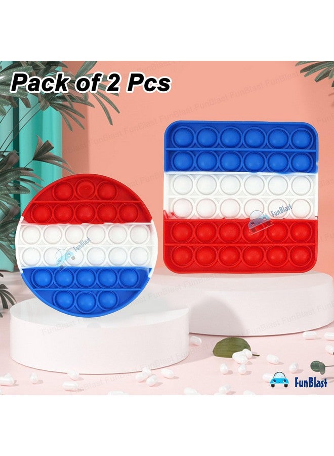 FunBlast Pop It - Popit Game, Poppet for Kids, Pop It Toy, Pop It Toys for Kids, Pop It Fidget Toy, Pop It Big, Square & Round Pop it Fidget Toy,Stress Relief Toys (Pack of 2 Pcs) - Image 5