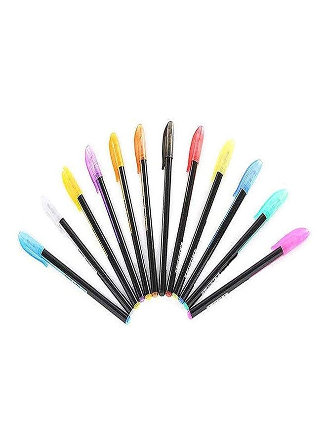 SCHUBERT 12 Pcs Glitter Color Gel Pen Set, Neon Pens Set Good Gift For Coloring Kids Sketching Painting Drawing (12 Shades) - Image 2