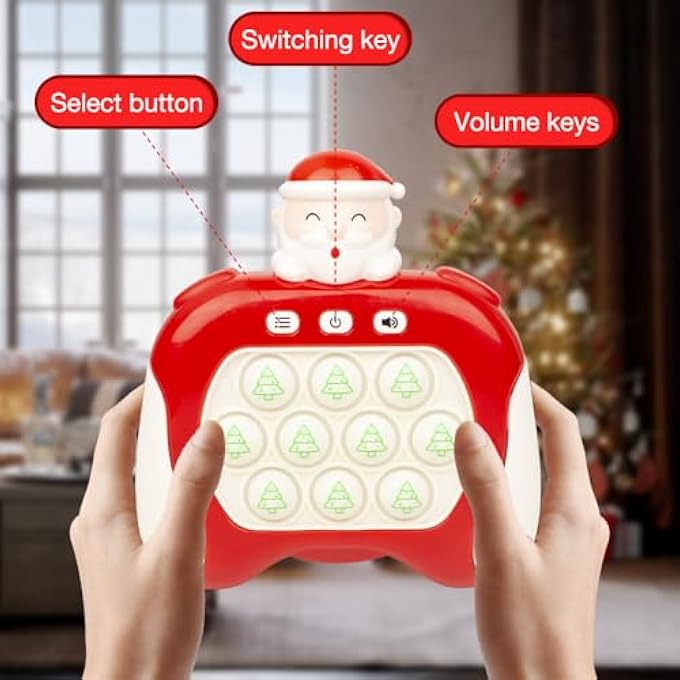 GENERIC POP IT ELECTRONIC GAME CHRISTMAS, QUICK PUSH POP IT FIDGET TOY, EDUCATIONAL GAME CONSOLE FOR KIDS, RED, CHRISTMAS GIFTS - Image 5