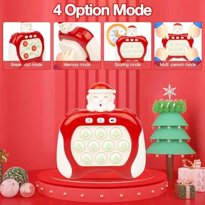 GENERIC POP IT ELECTRONIC GAME CHRISTMAS, QUICK PUSH POP IT FIDGET TOY, EDUCATIONAL GAME CONSOLE FOR KIDS, RED, CHRISTMAS GIFTS - Image 4