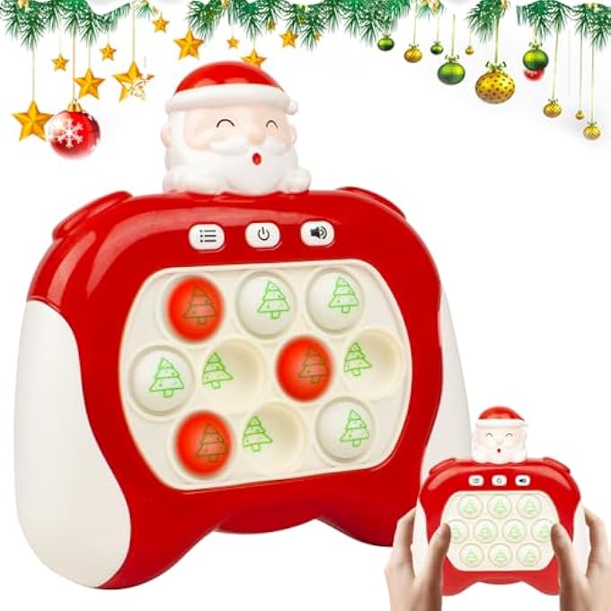 GENERIC POP IT ELECTRONIC GAME CHRISTMAS, QUICK PUSH POP IT FIDGET TOY, EDUCATIONAL GAME CONSOLE FOR KIDS, RED, CHRISTMAS GIFTS - Image 1