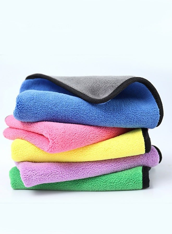 5-قطعة ستوكات رياضة منشفة تنظيف مناديل سوبر ماصة ستوكات منشفة / منشفة اليد / منشفة الوجه / سيارة تنظيف منشفة متعدد الألوان - Image 2