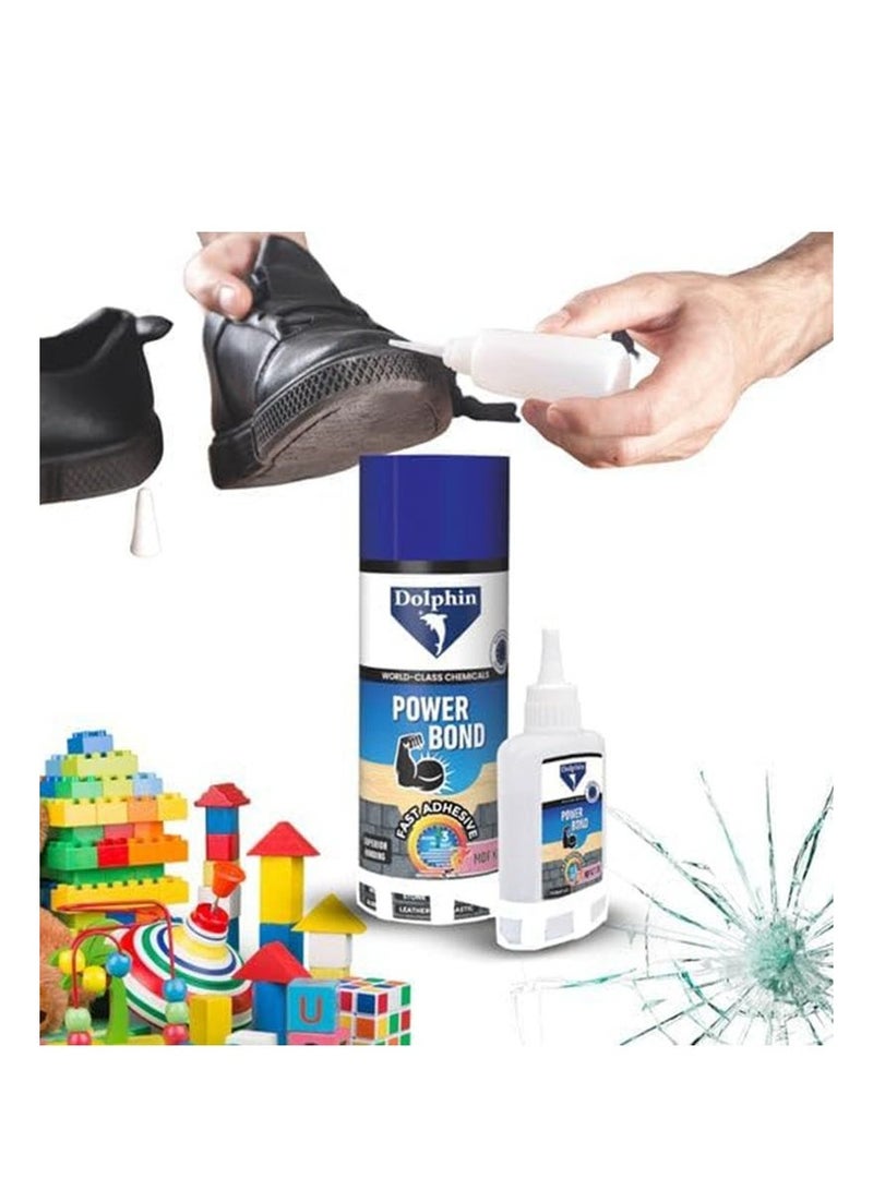 دولفين غراء فائق السرعة، رذاذ سريع، منشط لاصق، Power Bond، مواد كيميائية عالمية، مجموعة MDF عالمية. - Image 2