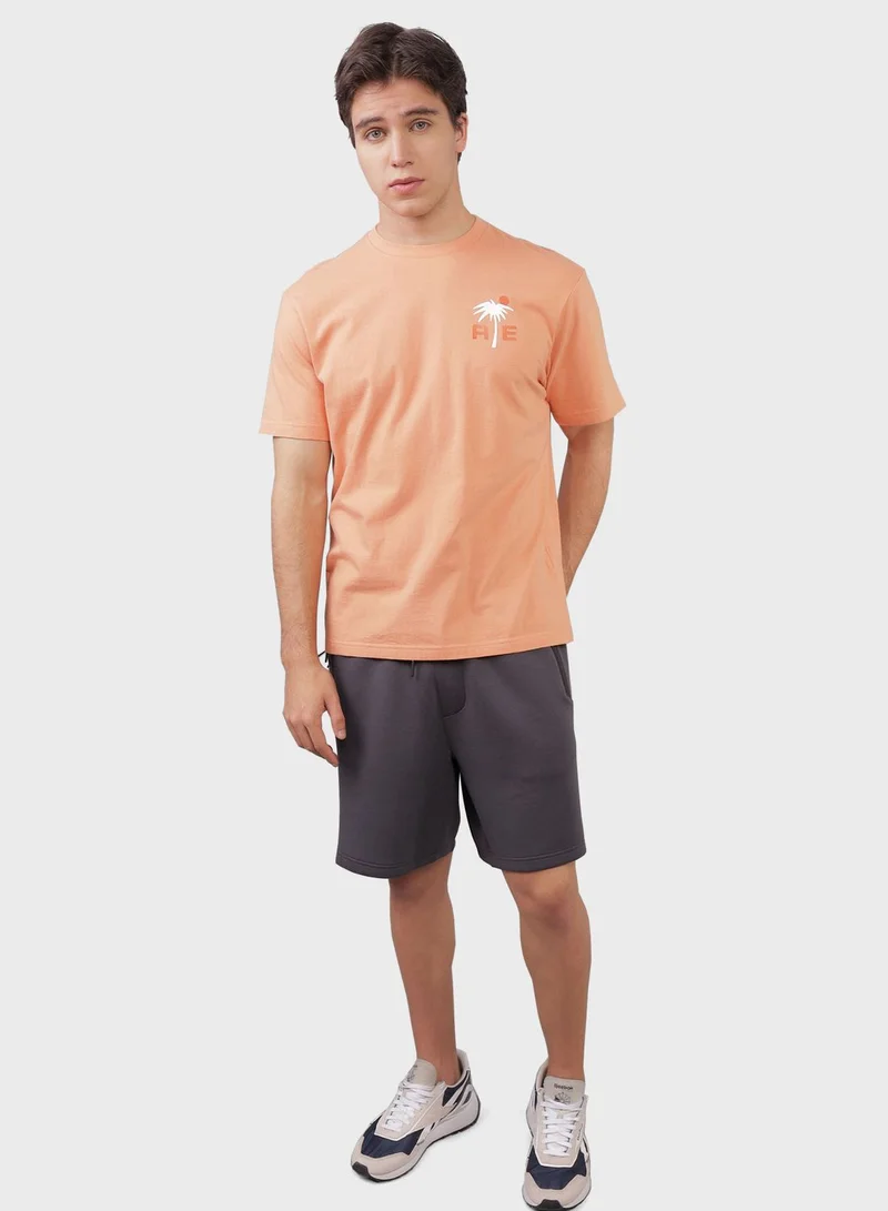 امريكان ايجل Logo Detail Crew Neck T-Shirt