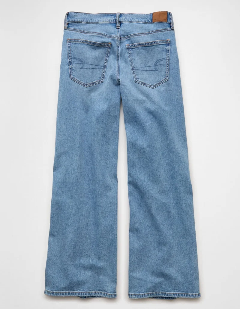 American Eagle AE Stretch Patchwork Low-Rise Ultra Wide-Leg Jean