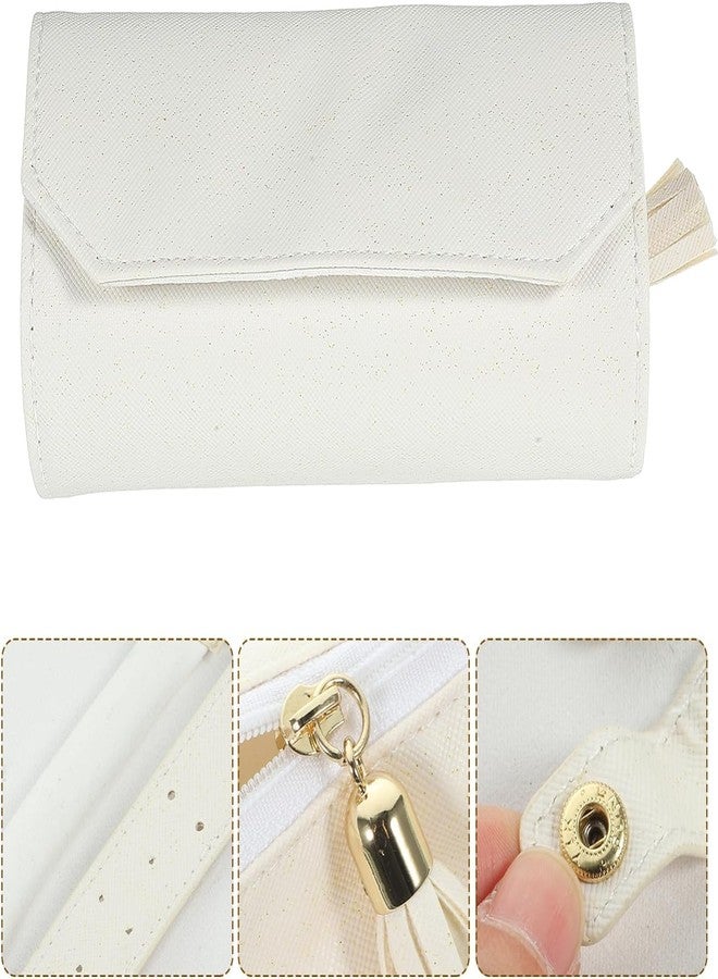 DROPOSALE Roll Necklace Holder Portable Jewelry Bag Foldable Jewelry Holder Storage Bag Jewelry Storage Organizer Foldable Jewelry Organizer Jewelry Pouch Handbag Travel Ring Leather (Modern) - Image 4