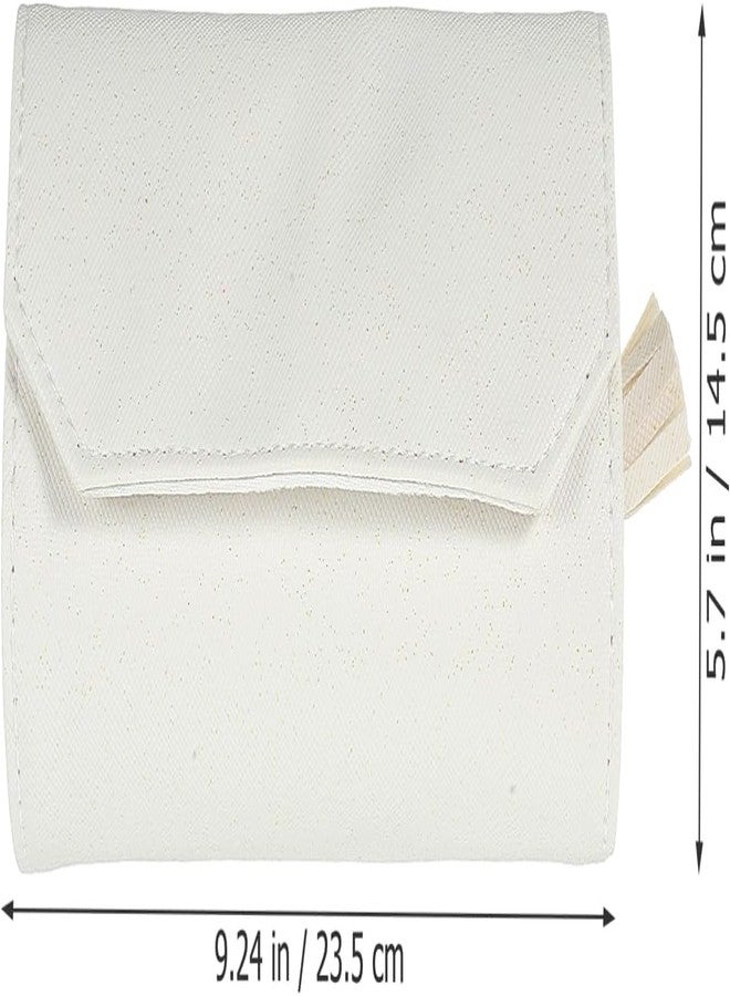 DROPOSALE Roll Necklace Holder Portable Jewelry Bag Foldable Jewelry Holder Storage Bag Jewelry Storage Organizer Foldable Jewelry Organizer Jewelry Pouch Handbag Travel Ring Leather (Modern) - Image 3