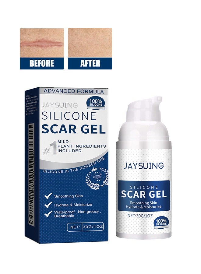 Jaysuing Silicone Scar Gel 30g ,Scar Removal,Scar Treatment, Scar Removal Cream for C-Section, Stretch Marks, Acne, Surgery, Effective for Both Old and New Scars - Image 1