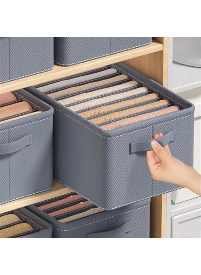 HOOKOR Wardrobe Clothes Organizer, Pink Closet Organizers and Storage with Handles, Foldable Fabric Drawer Organizers Dividers for Clothing, Jeans, Sweater, Bras (25-01) - Image 3