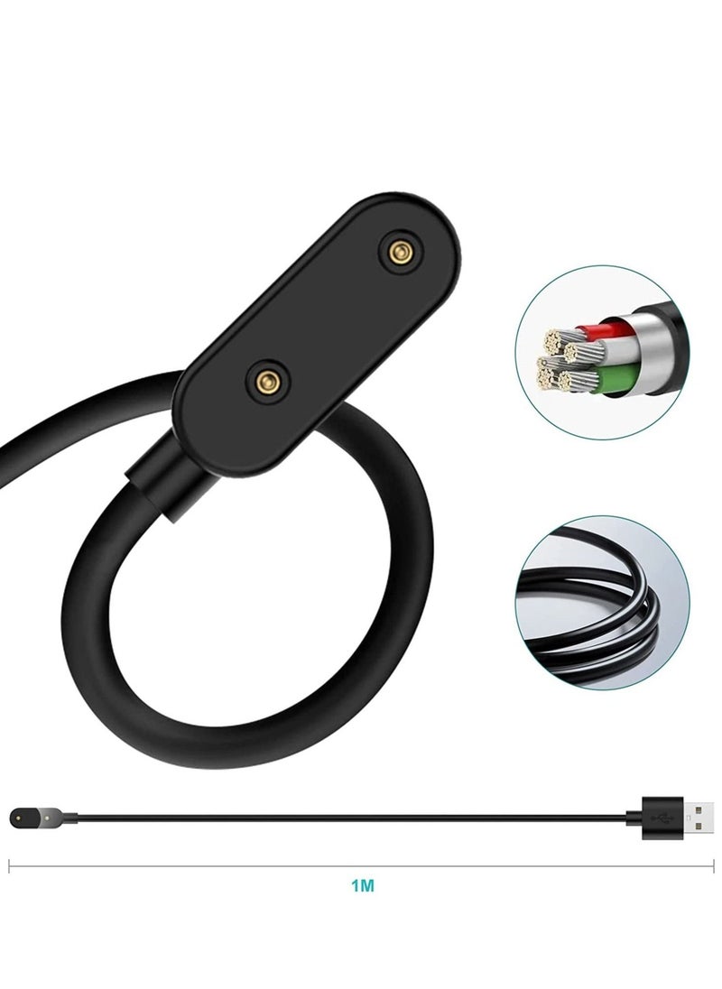 ELTRAZONE Charger Compatible with Huawei Watch Fit, USB Charging Cable Cord Base Dock Charger Adapter Stand For Huawei Band 6 smartwatch (Black) - Image 4