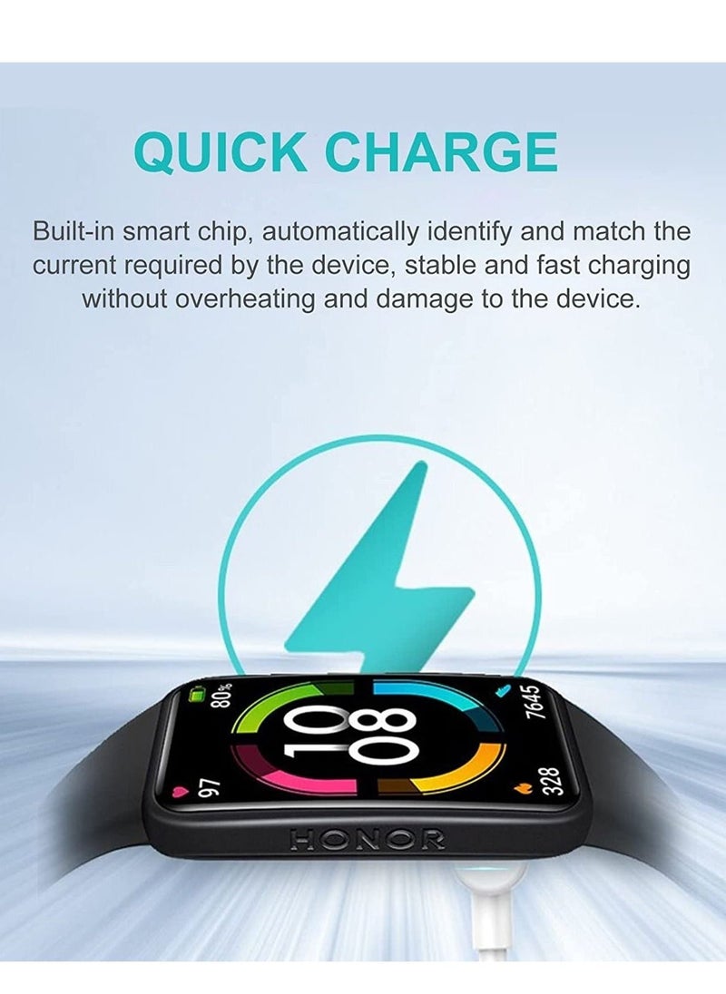 ELTRAZONE Charger Compatible with Huawei Watch Fit, USB Charging Cable Cord Base Dock Charger Adapter Stand For Huawei Band 6 smartwatch (Black) - Image 3