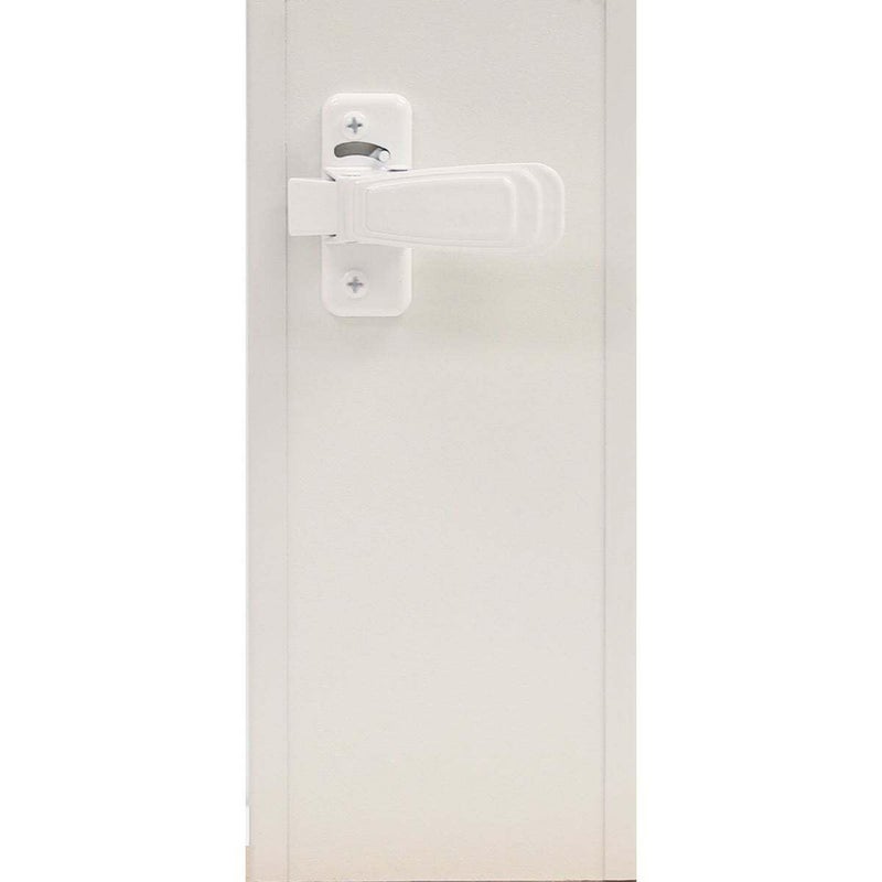 Larson Certified Storm Door White Push-Button Heavy-Duty Latch with Key Handle Set, Storm Door Replacement Latch Handle - Image 5