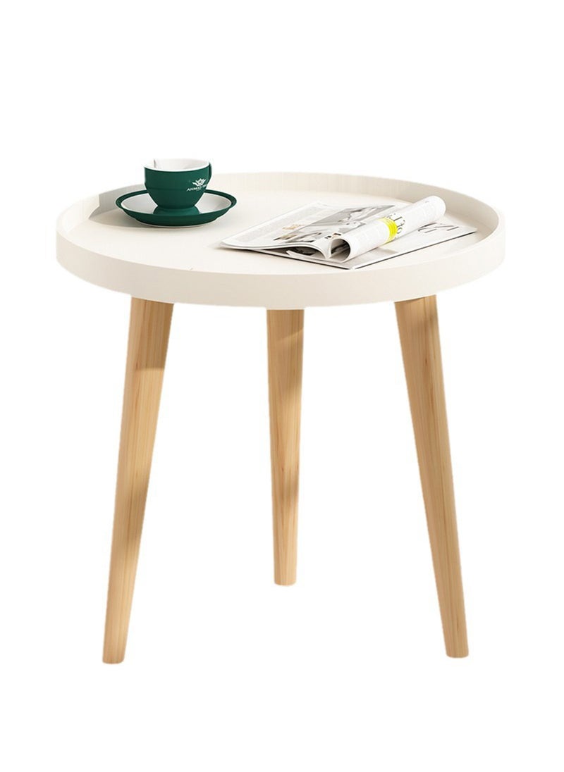 Sharpdo - Simple Style Wooden Coffee Table, Sofa Side Table & Small Round Table 40*40*44CM - Image 1