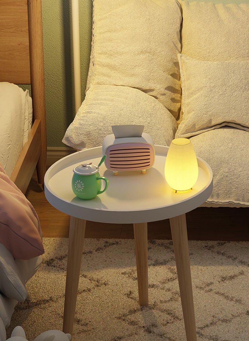Sharpdo - Simple Style Wooden Coffee Table, Sofa Side Table & Small Round Table 40*40*44CM - Image 1