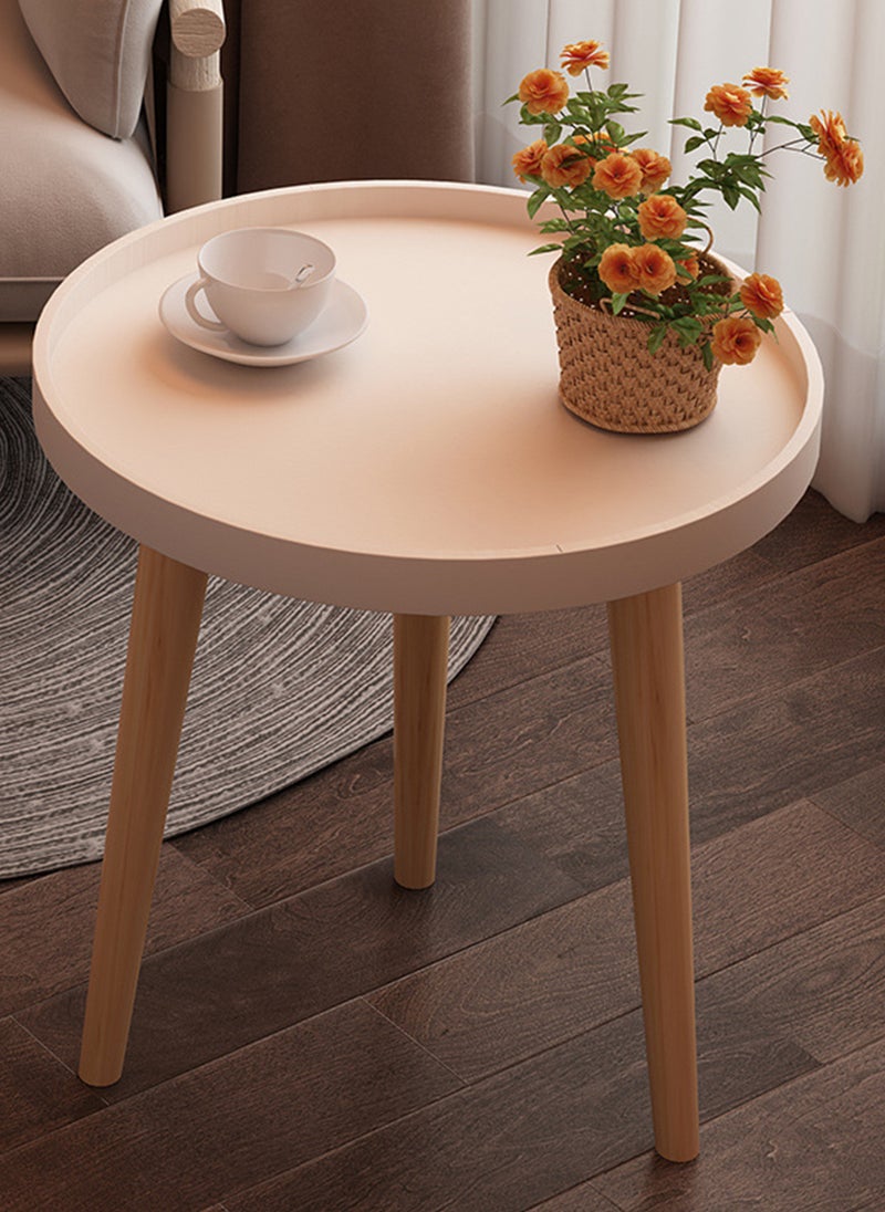Sharpdo - Simple Style Wooden Coffee Table, Sofa Side Table & Small Round Table 40*40*44CM - Image 1