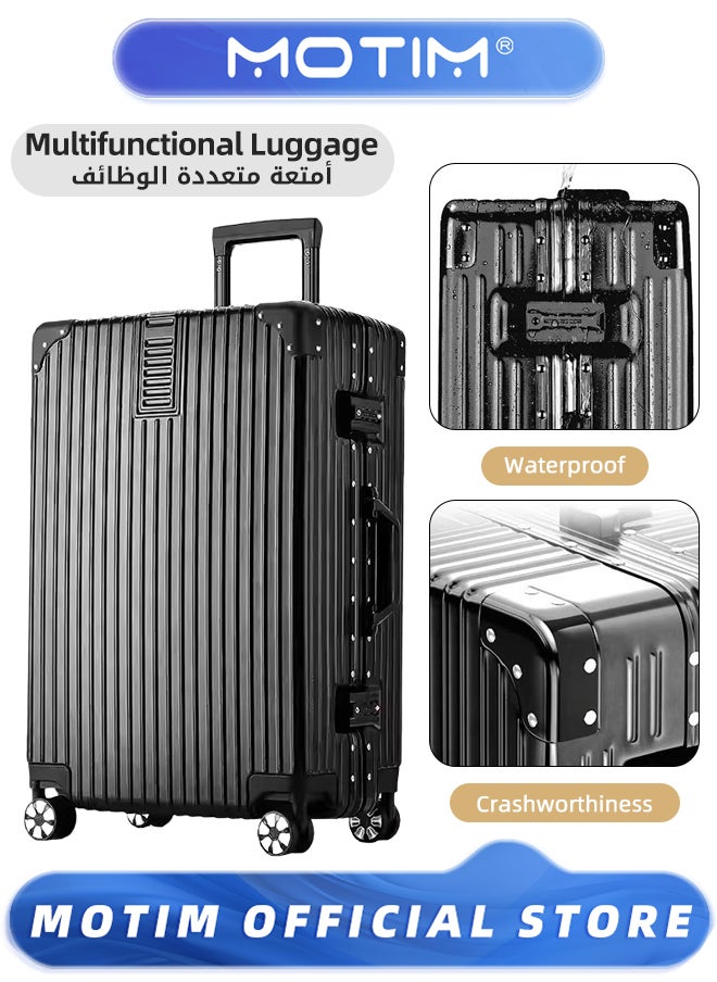 Motim Travel Luggage Boarding Carry-on Luggage Expandable PP Hard Shell Clearance Luggage with Spinner Wheels TSA Lock and Hard Side Lightweight Durable Carry-on Suitcase Set for Long Distance Travel  - Image 1