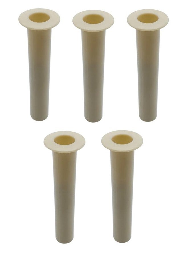 Poolzilla 5-Pack Tan Sleeve and Cap Set for Pool Safety Fence | Compatible with Life Saver Pool Fence DIY - 5/8'' Base Diameter and 4'' Height | for use on Concrete, Pavers, Deck, Ground - Image 1