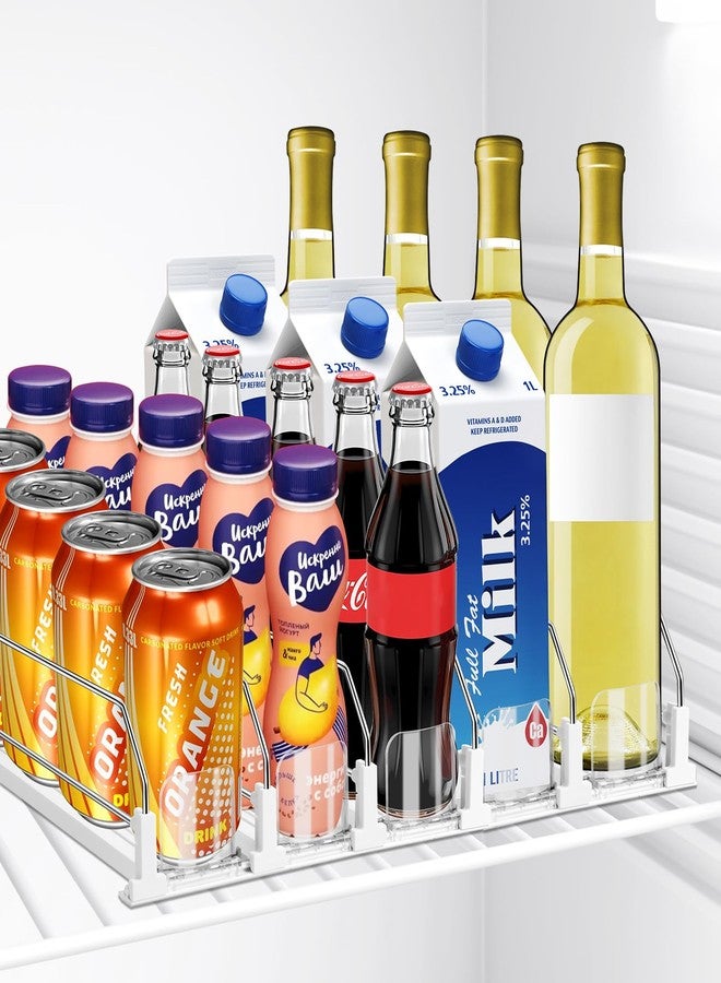 hanmir Drink Organizer for Fridge, 5 Row Automatic Pusher Glide, Adjustable Width Soda Can Dispenser for Refrigerator-Holds up to 25 Cans - Image 1