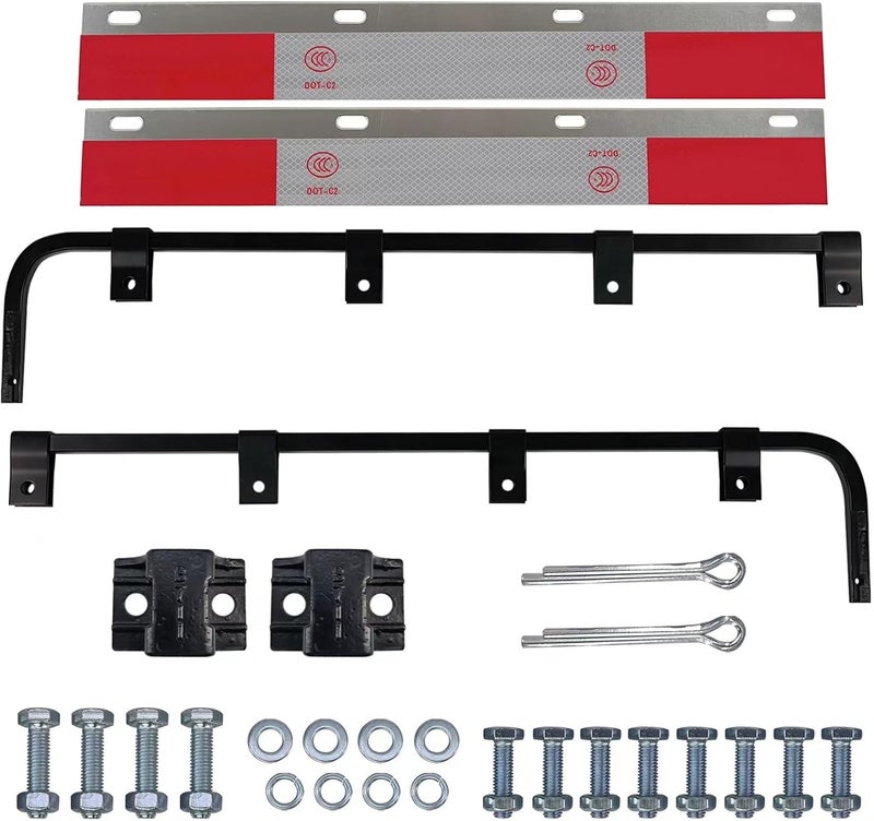 ASTAMOTOR Mud Flap Hanger Bracket Kit with Reflective Tape - Image 1