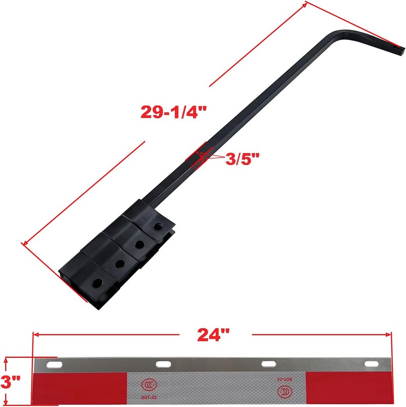 ASTAMOTOR Mud Flap Hanger Bracket Kit with Reflective Tape - Image 2