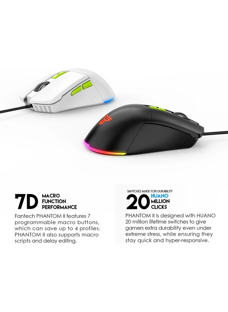 فانتيك VX6 PHANTOM II Wired Gaming Mouse Black - Image 2