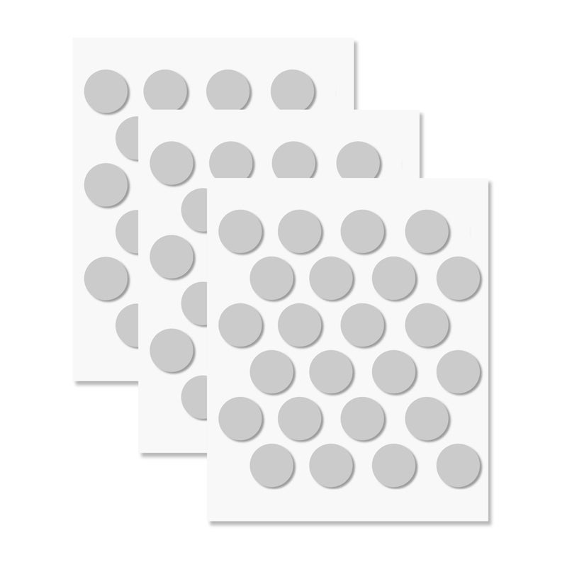 UNMAR Grey Self-Adhesive Screw Hole Stickers - 72 Pcs. 0.79 Inch / 20 Mm Peel Stick Dust Proof Tape, Water Resistance Pvc Caps For Wood Cabinets, Furniture, Drawer, Wardrobe, Kitchen, Table - Image 1