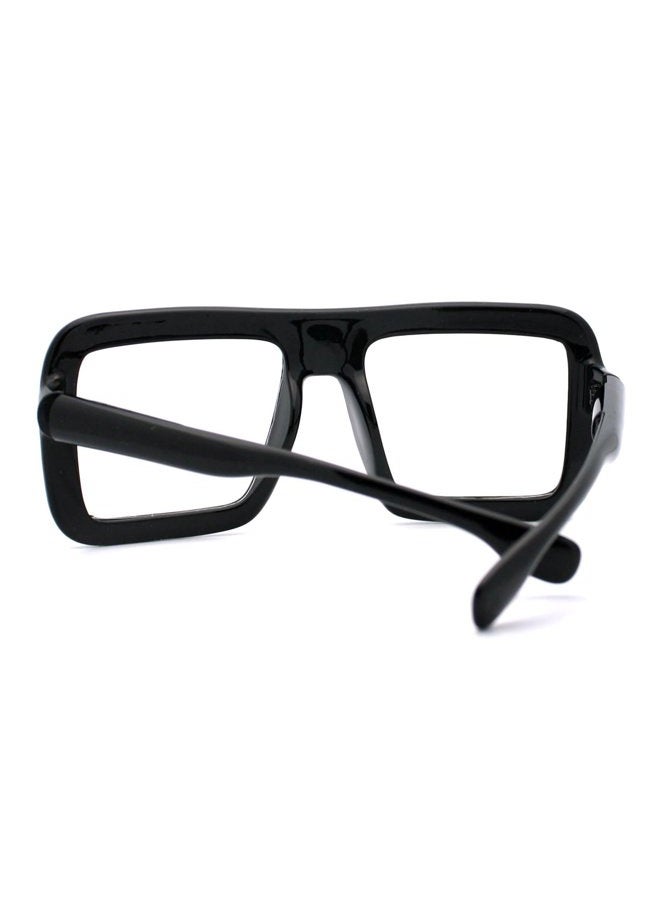 PASTL Thick Square Glasses Clear Lens Eyeglasses Frame Super Over d Fashion Black, One Size - Image 4