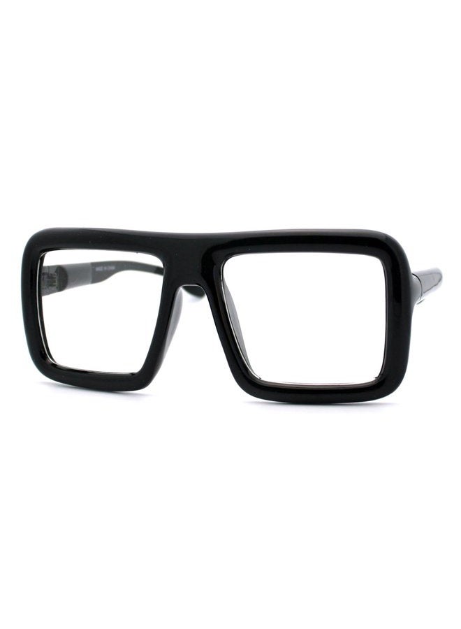 PASTL Thick Square Glasses Clear Lens Eyeglasses Frame Super Over d Fashion Black, One Size - Image 1