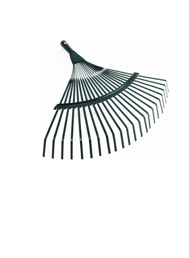 Metal Garden Rake, 22 toothed Shrub Rake, Lightweight, Durable Garden Tool, for Raking Leaves Loosening and Leveling Mulch - Image 1