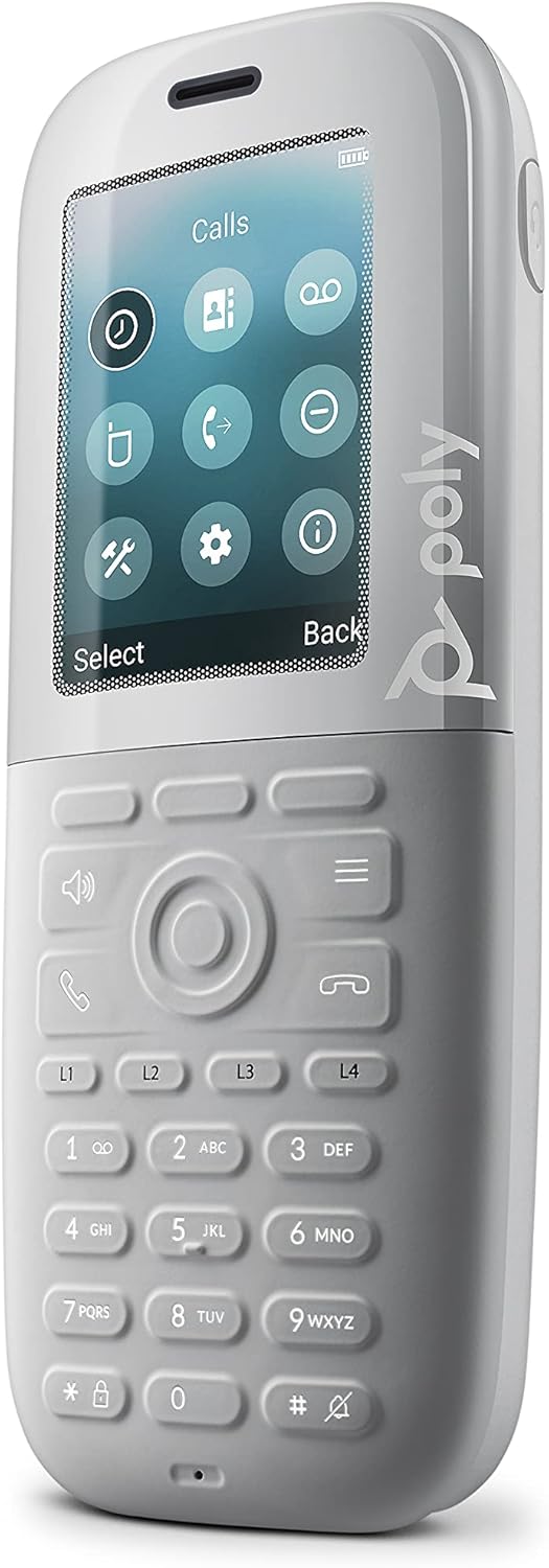 Poly Poly  Rove 40 DECT IP Phone Handset  Wireless Ruggedized and Antimicrobial DECT Handset  Microban Technology  Connect to a Headset via Builtin Bluetooth andor 35 mm  North America - Image 1