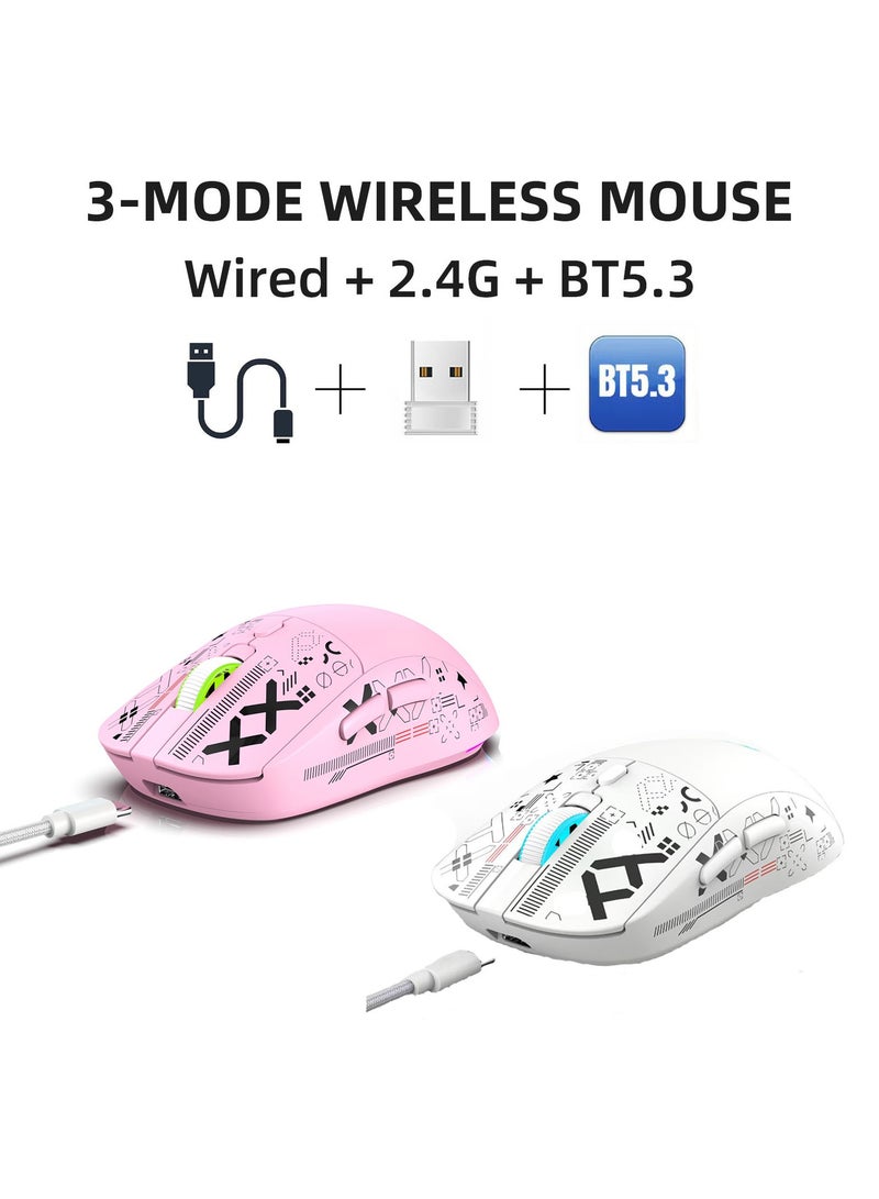 السلكية / 2.4g / bluetooth اكس ماوس لاسلكي RGB 650mAh مضيئة لعبة ماوس لاسلكي ، ويمكن استخدامها كهدية للرجال والنساء على حد سواء - Image 1