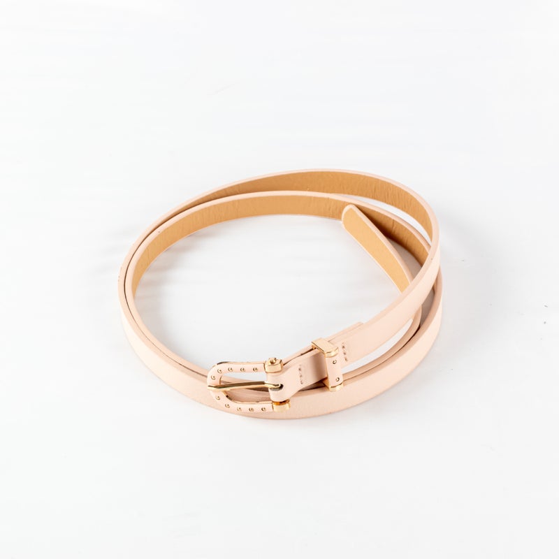 ذا بلاك بيرل اكسسوريز حزام جلد بينك حريمي - Image 1