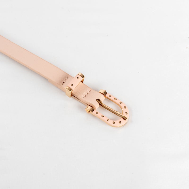 ذا بلاك بيرل اكسسوريز حزام جلد بينك حريمي - Image 2