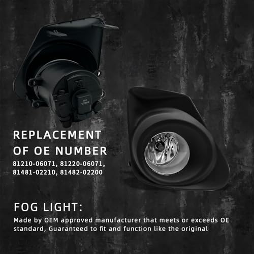 BOXLIGHT Fog Lights For Toyota Corolla 2011 2012 2013 Fog Lamps Assembly 2PCS With Bezels Switch and Wiring Kit - Image 4