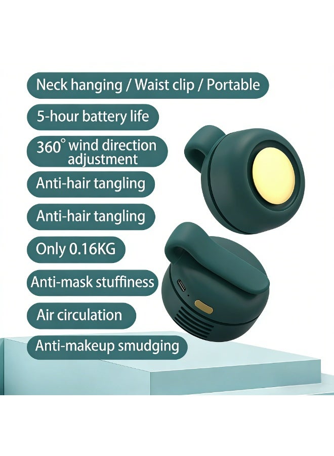 PJRVJFR Portable Silent Mini Bladeless Electric Fan Clip On Waist & Neck 3 Levels of Wind Speed Adjustment Low Noise Operation 1 Hour Charging 5 Hours... - Image 2
