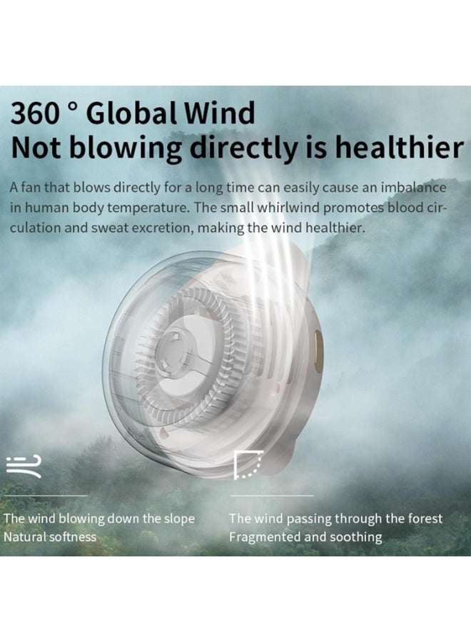 PJRVJFR Portable Silent Mini Bladeless Electric Fan Clip On Waist & Neck 3 Levels of Wind Speed Adjustment Low Noise Operation 1 Hour Charging 5 Hours... - Image 4