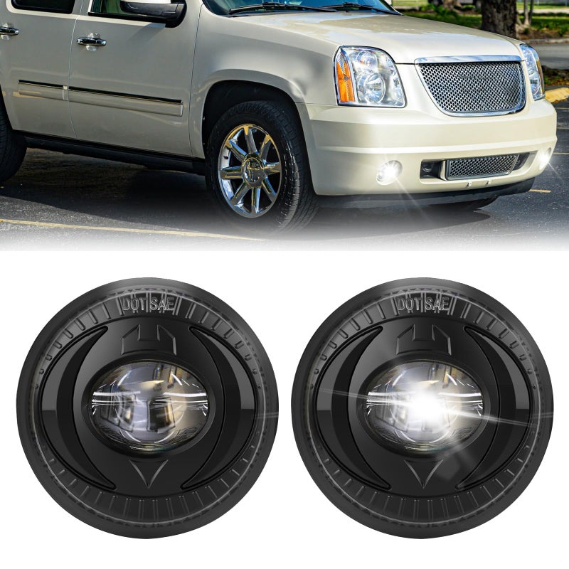 LED Fog Lights Compatible with 20072014 Chevy Suburban Tahoe 20072013 Avalanche Camaro 20152016 Colorado Silverado 20072016 GMC Acadia Yukon XL Sierra Denali Left Right Side
