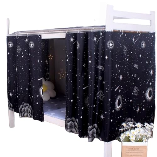 YMMMY ROSE Dorm Bottom Bunk Bed Curtains Privacy Curtains 350g Dustproof Breathable Single Bed Blackout Curtains Panels Privacy Underbed Loft Bed Canopy Tent Curtain Shading Drapes for Dorm College Home 2 panels - Image 1