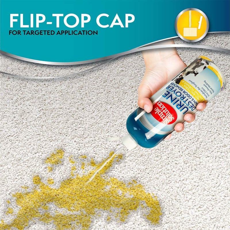 Simple Solution Urine Destroyer Enzymatic Cleaner | Pet Stain and Odor Remover with 2X Pro-bacteria Cleaning Power | 32 Ounces - Image 4