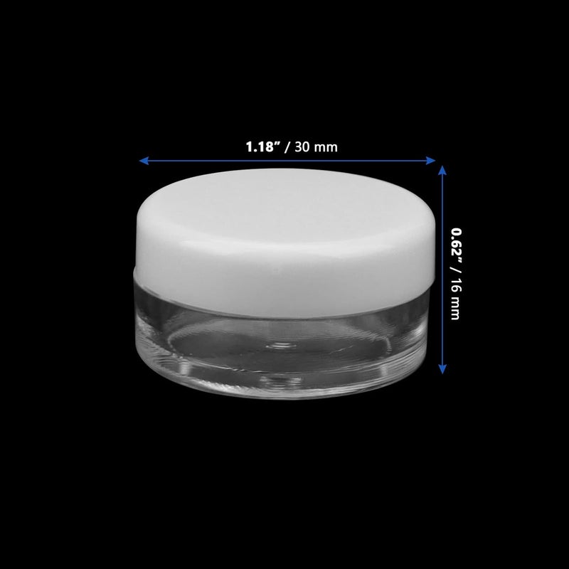 MANCHAP 120 PCS 5ml/5g Cosmetic Containers, Clear Plastic Cosmetic Jars Pots with White Lids, Mini Sample Jars Lip Balm Containers for Make Up, Nail Polish, Creams Global versatile design - Image 2